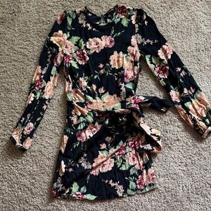 Yumi Kim Floral Dress with Pink and Green Accents